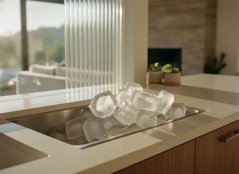 Clear ice cubes from an undercounter ice maker